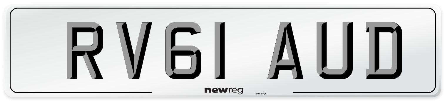 RV61 AUD Number Plate from New Reg